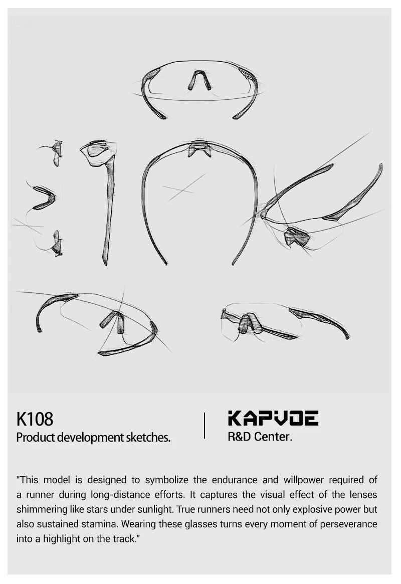 Kapvoe Neue Outdoor Wandern Reiten Winddichte Brille Männer Frauen MTB Rennrad Radfahren Gläser UV400 Schutz Sport Sonnenbrille – Detail 9