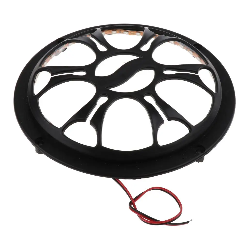 Car Horn Decorative Cover Speaker Grilles Protector Black With Light