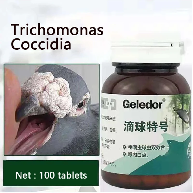 Trichomonas Pigeon Coccidia Two-in-one Infection Nodular Stool Digestive Disorders 100 Tablets