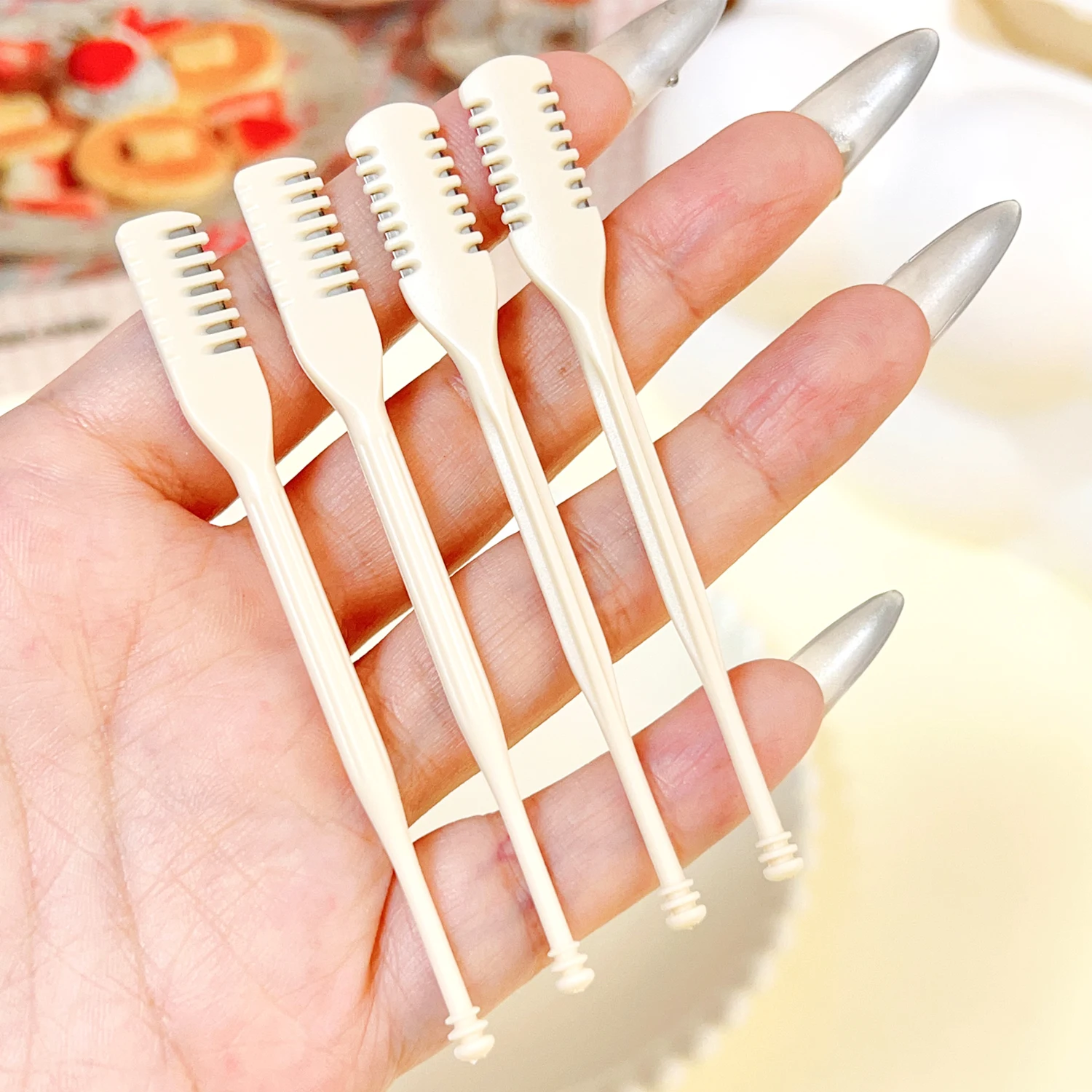 Professional Comb Nose Hair Trimmer Portable Double Head Nose Hair Scraper Ear Cleanning Nose Hair Trimmer Shaving Scissors Tool 6
