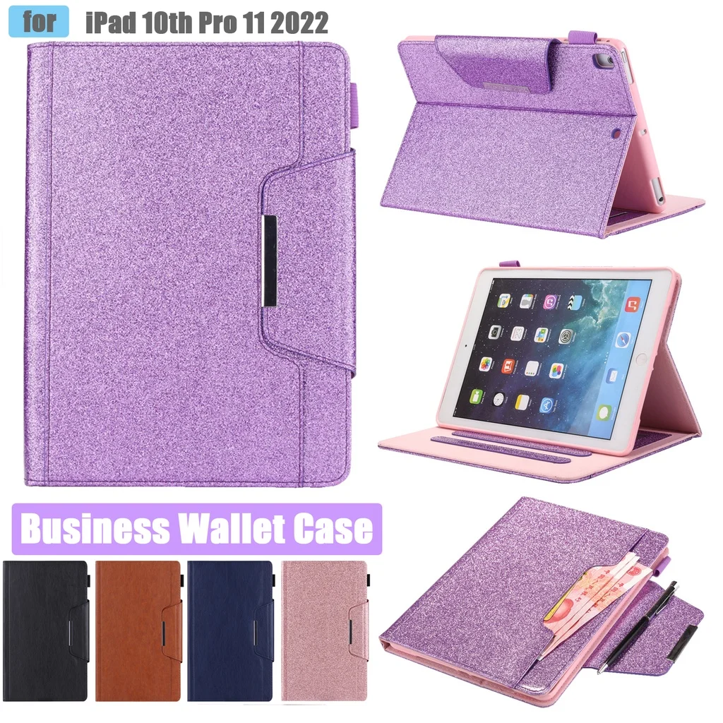 

For iPad 10th 2022 10.9 Pro 11 Air 5 4 3 2 1 Mini 6 10.2 7th 8th 9th 9.7 2018 6th 5th Luxury Case With Card Slot Stand Cover