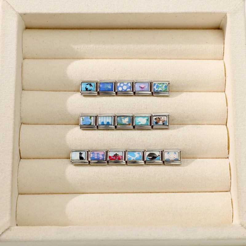 DIY Italian Blue Charm Bracelet