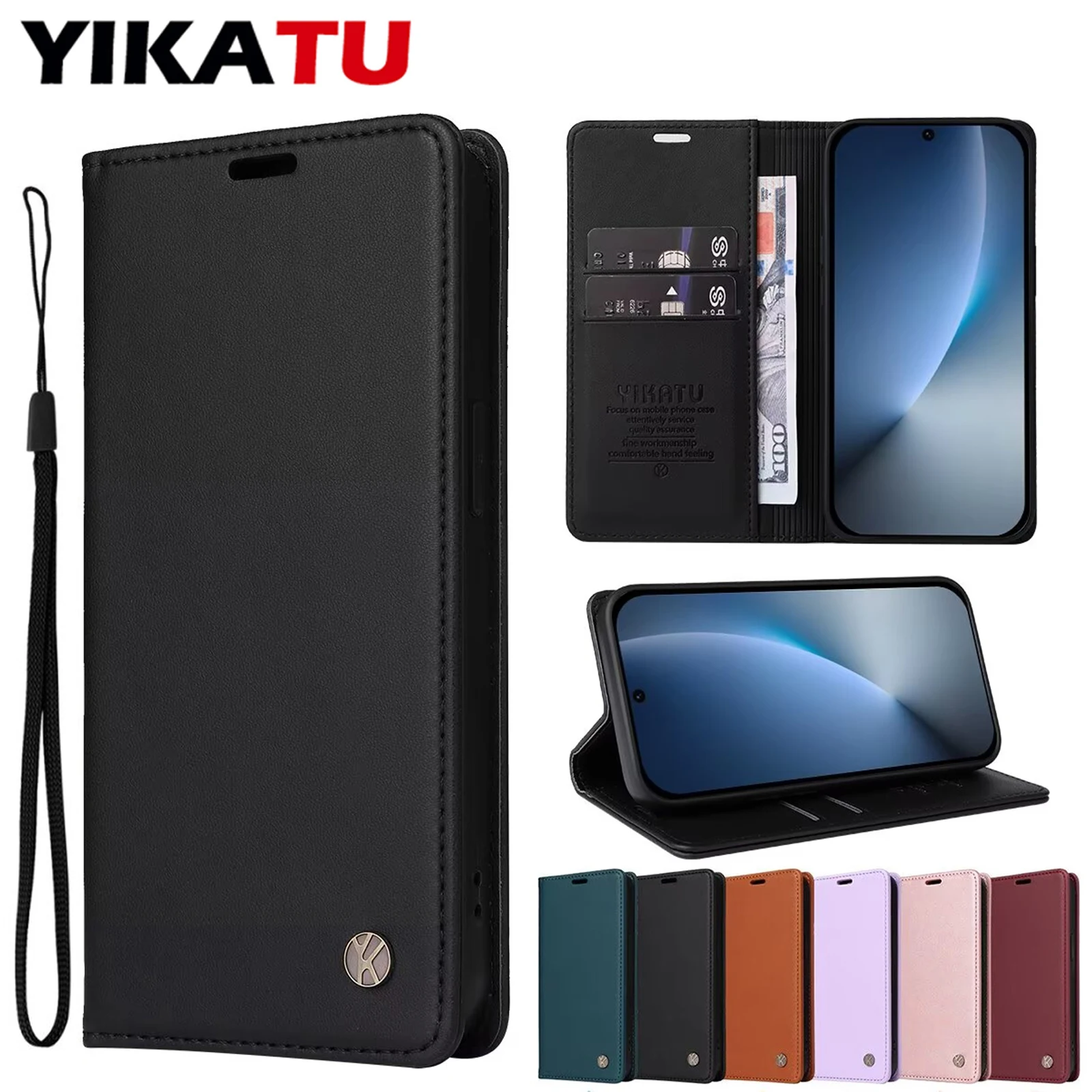 Premium Flip Leather Wallet Phone Case