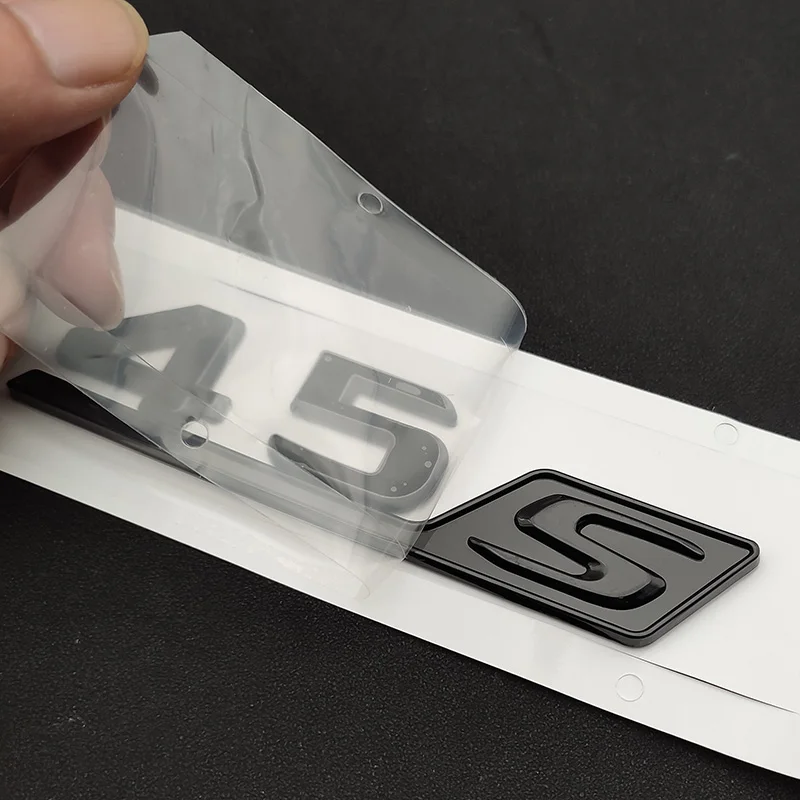 3d ABS Chrome Black A45 S A45S Emblem Sticker Trunk Car Letters Turbo 4matic Badge For Mercedes A45S AMG W177 Accessories