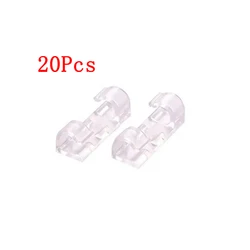 Versatile Cable Management Clips - Wire Holder & Wall Mount Organizer Set (20 - 60 Pieces) (20pcs Transparet)