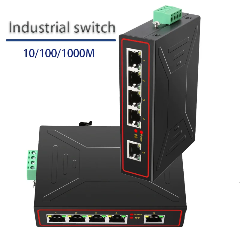 

Fast Ethernet Plug and Play 10/100/1000 mbps Internet Splitter RJ45 Hub Ethernet network switch 5-port Gigabit industrial switch