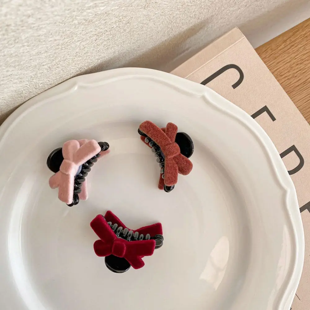 

Осенние однотонные темпераментные аксессуары для девушек в стиле флок маленькие зажимы в Корейском стиле заколка для волос