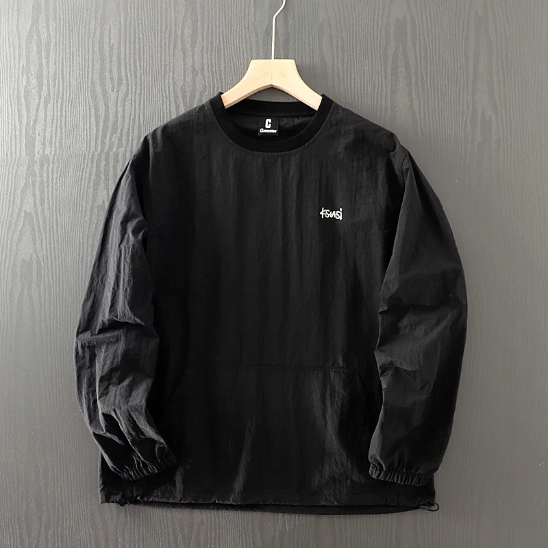 Outdoor Waterproof Wind Resistant Men's Loose Casual Round Neck Sweater Climbing Camping Trekking Hiking Fitness Sports Pullover