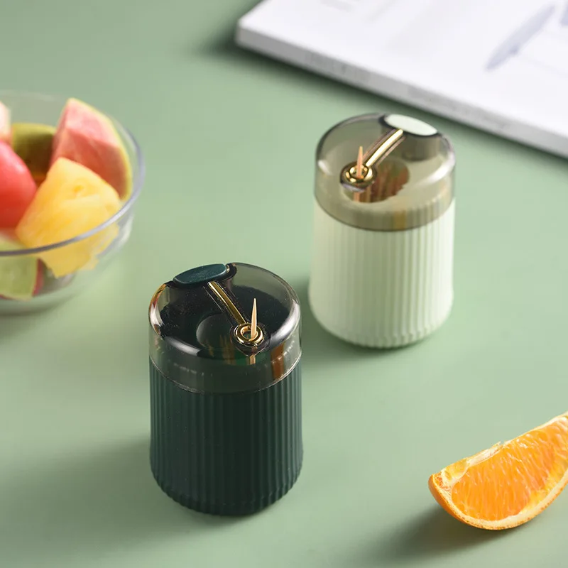 Plastic Toothpick Holder With Bamboo Lid – Simple Desktop Dispenser Jar For Home Or Restaurant - View #4