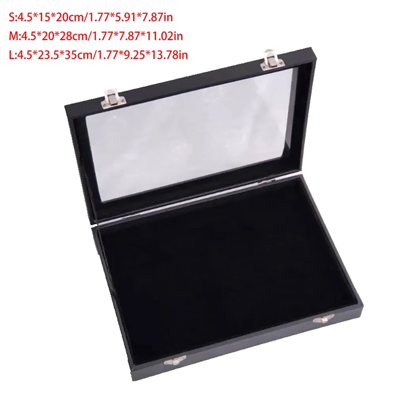 Pin Medal Display Case Badge Storage Box Transparent Dustproof Pin Display Box For Medal Jewelry Collection Display Frame