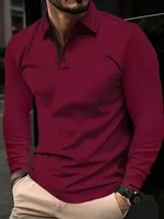 La nouvelle chemise POLO à manches longues pour hommes pour le printemps et l'automne 2025 présente une impression de motifs 3D décontractés et à la mode 5