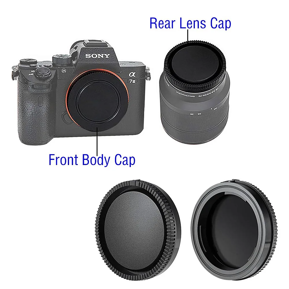 Kit Lens A6000 Lens Cap E Mount Body Cap Cover Rear Lens Cap Pack