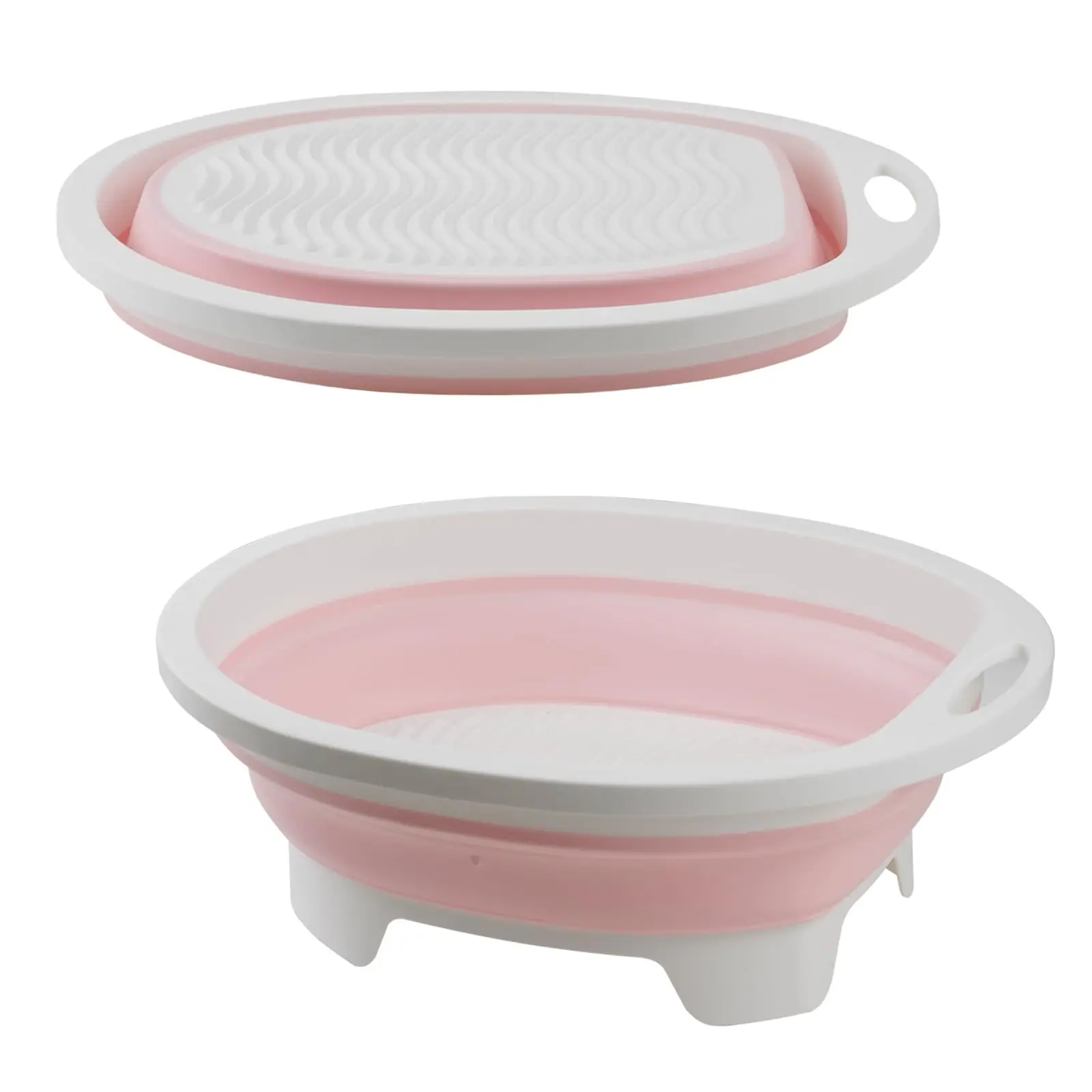 Portable Hand Washing Foldable Basin Clothes Cleaning Tools Brush Home School Dormitory Multifuction Washboard Basin 1Pcs