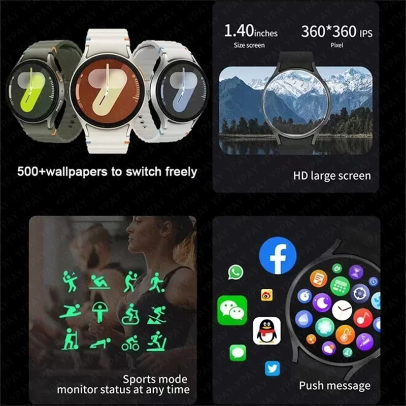 Smart Watch For Samsung Galaxy Watch 7 Ultra GPS Track Smart Watch Men AMOLED Always Display Clock BT Talk NFC Sport Smartwatches Women
