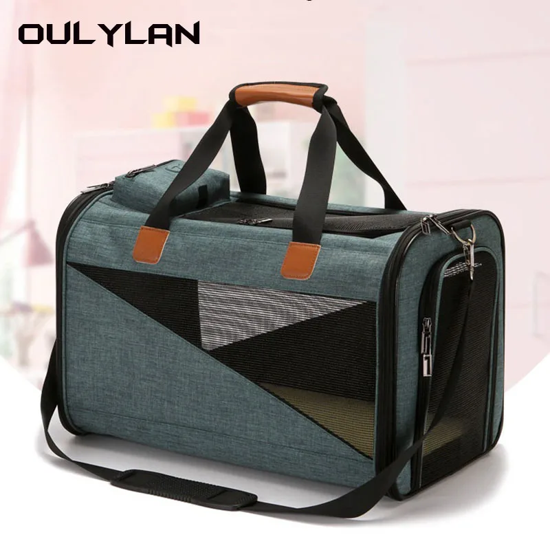 

Oulylan Portable Pet Dog Carrier Bag Foldable Dog Backpack Breathable Travel Airline Approved Transport Bag for Small Dogs Cats