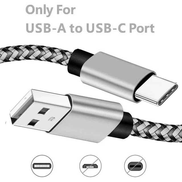 USB Type-C Fast Charging Cable 1M/2M/3M Nylon Braided 2