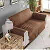 Hot Reversible Quilted Diamond Grid Sofa Mat Waterproof Solid Color Furniture Protective Cover Household Non Slip Couch Cushion 1