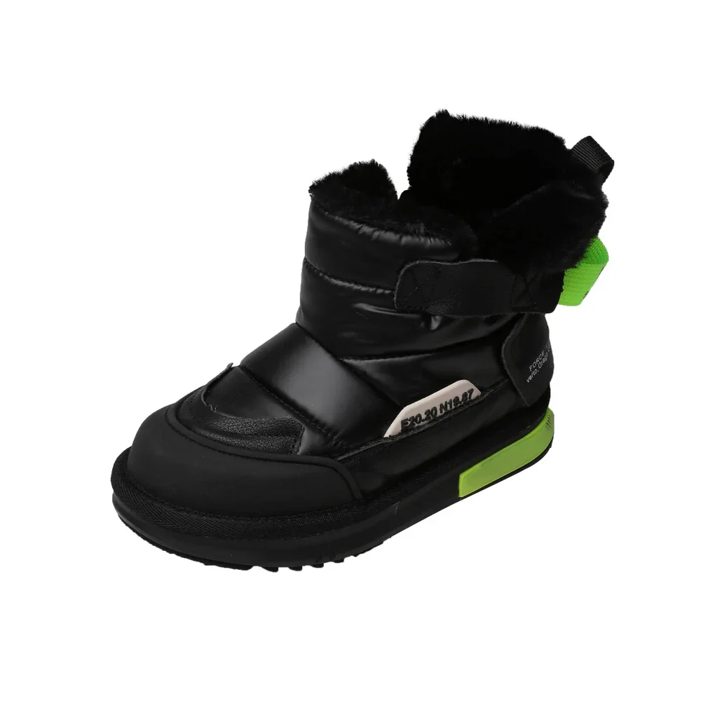 

Winter Boots for Children Cotton Shoes Plush Warm Wareproof Kids Snow Boots Student Boys Outdoor Shoes