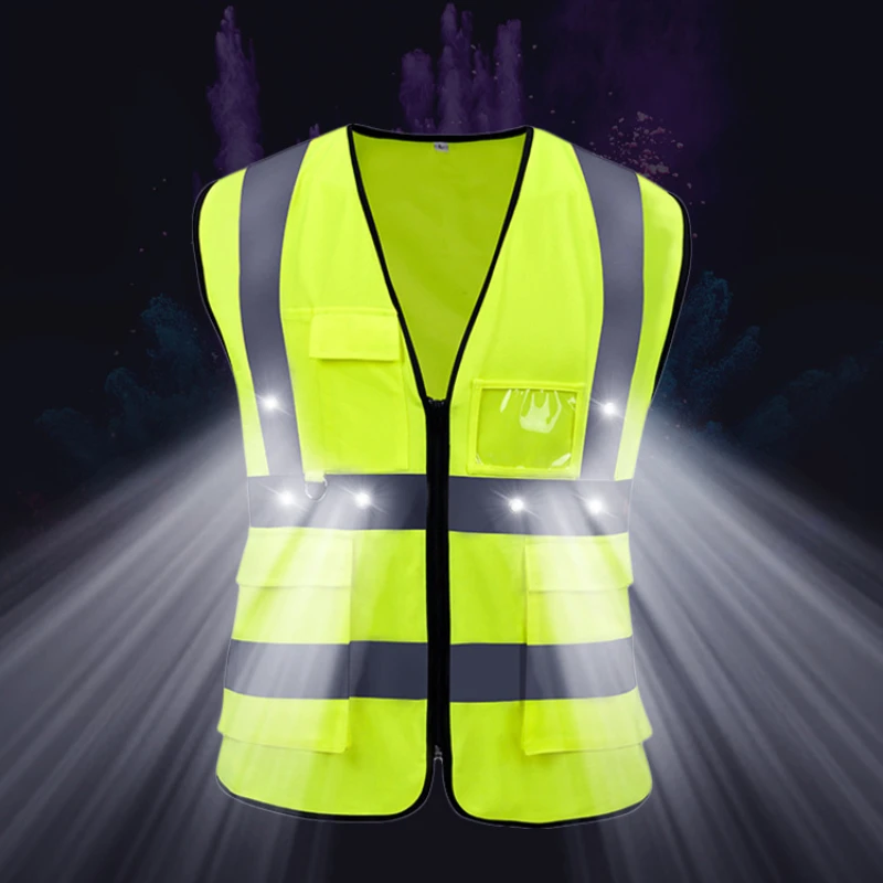 

BA-D14 LED Luminous Vest Reflective Vest for Night Road Administration Patrol High-Speed Command Waterproof Charging