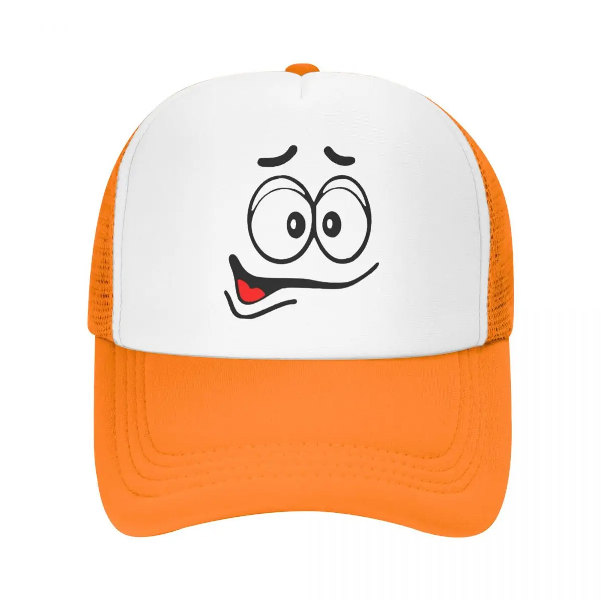 

Cartoon Chocolate Orange Candy Faces Trucker Hat for Men Women Personalized Adjustable Adult Baseball Cap Hip Hop Snapback Caps