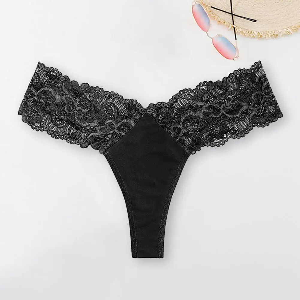 

Chic Lady Briefs Underwear Lady Panties Triangle Shape Perspective Mid Waist Lady Panties See-through