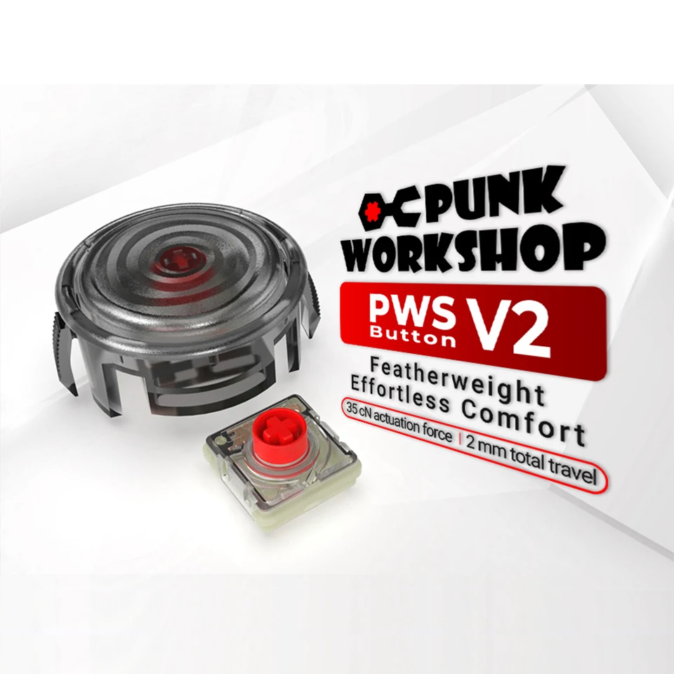 Punk Workshop 2pcs 30mm 14pcs 24mm New PWS V2 Gaming Buttons Kit