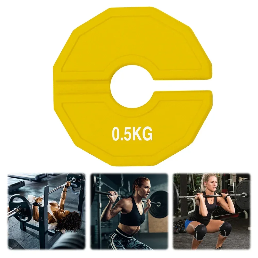 2Pcs Bumper Plates Non Slip Steel Insert Weight Plates Multi-Function Barbell Free Weight Plate Set for Strength Training