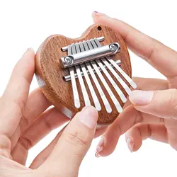 Water Drop Mini Kalimba - 8 Key Thumb Piano Gift Set (Heart Style)