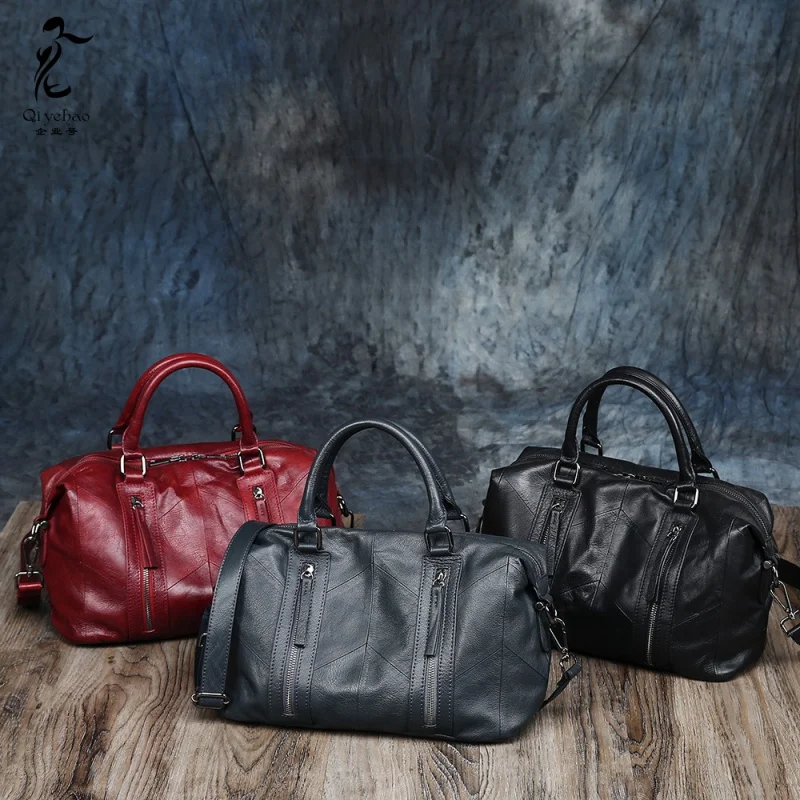 

Sweet Girls Large Portable Genuine Leather Handbags Retro Crossbody Bags for Women Daily Office Shoulder Bags Shopper Tote Bag