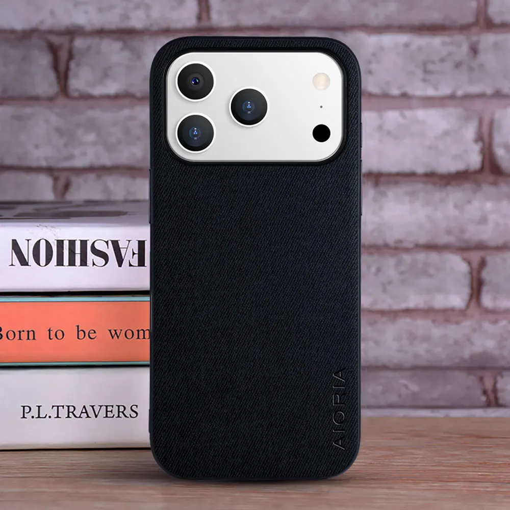 Luxury Textile Leather Phone Case - Fashionable Coque Cover