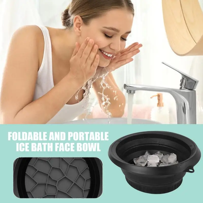 NEW Face Ice Bath Bowl For Facials Plunge Dipping Face Folding Ice Facials Washbasin Facials Skin Cares Tool For Home Travel use