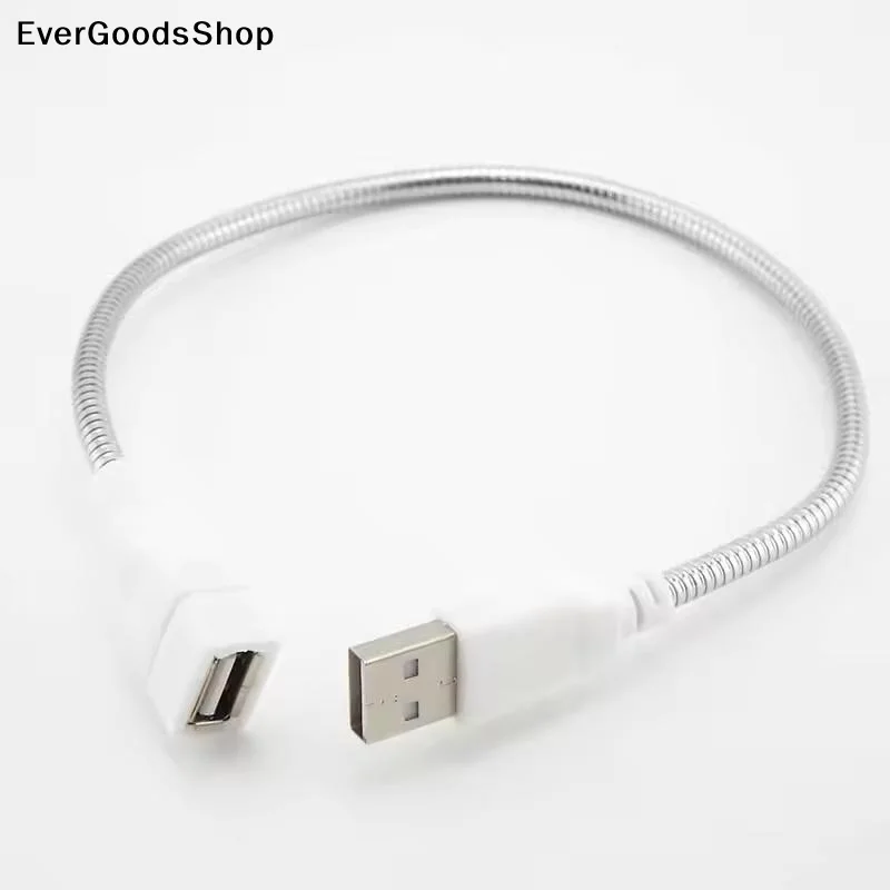 ? LED 조명 팬 전원 공급 어댑터가 있는 USB 연장 케이블, 전자 제품용 M20 남성-여성 플렉시블 금속 호스 코드