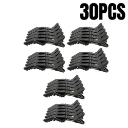 Professional Hairdressing Alligator Hair Clips - Durable Salon Clamps for Styling and Accessories (Black 30PCS)