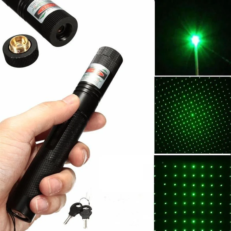 Hunting 10000m 532nm Green Laser Sight Pointer Hight Powerful Adjustable Focus Lazer With 301/303 | Спорт и развлечения
