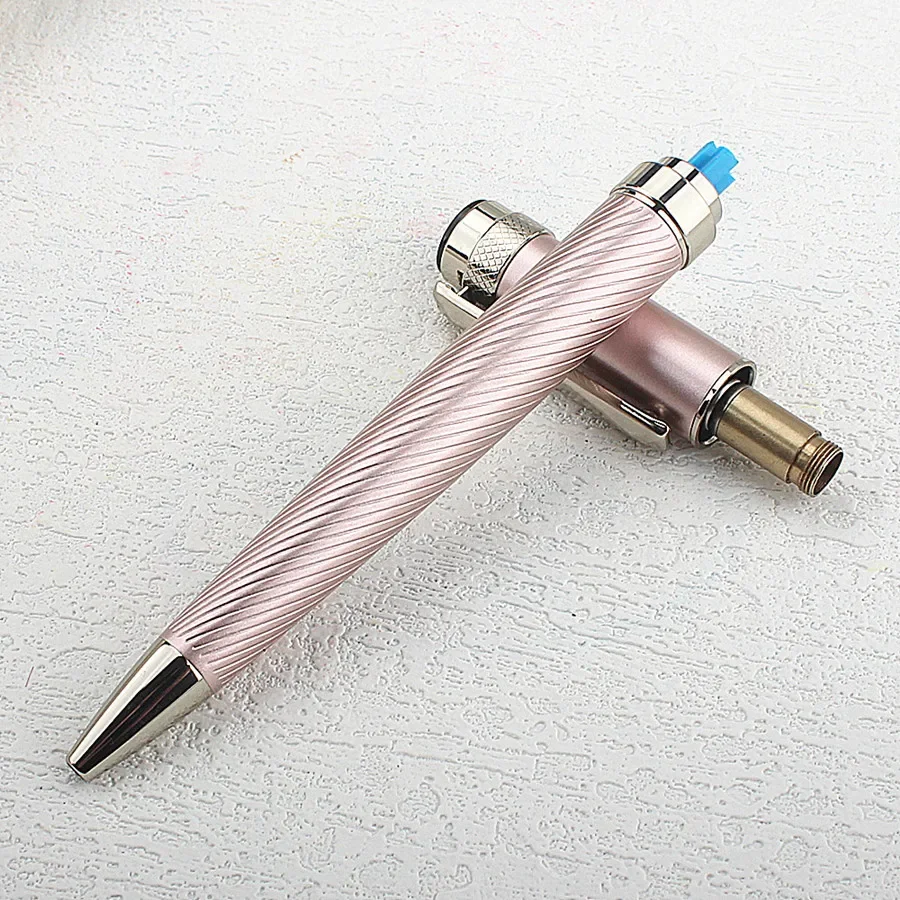 럭셔리 롤러 볼 펜, 스테인레스 로즈 핑크 곡선 라인, 남성 여성, 학교, 사무실, 임원, 비즈니스용