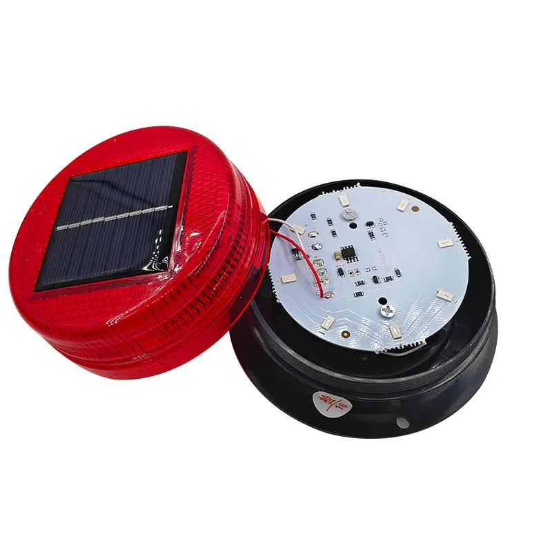 Night LED solar warning light, flashing light, magnetic suction car mounted flashing light, booth, marine flashing signal light