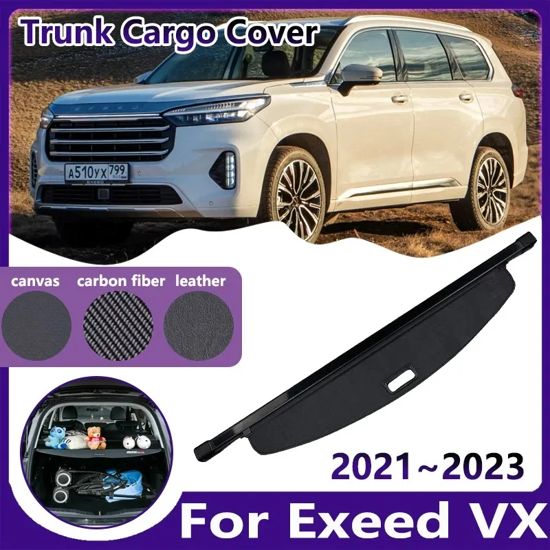 

For Exeed VX 2022 Accessories Chery Lanyue 2021 2023 Car Trunk Curtain Cargo Cover Luggage Trey Partition Shelter Shield Shades