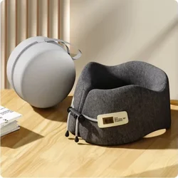 Ergonomic Travel Comfort Neck Pillow - Luxurious Memory Foam U - Shaped Cushion for Ultimate Airplane and Trip Support (Black)
