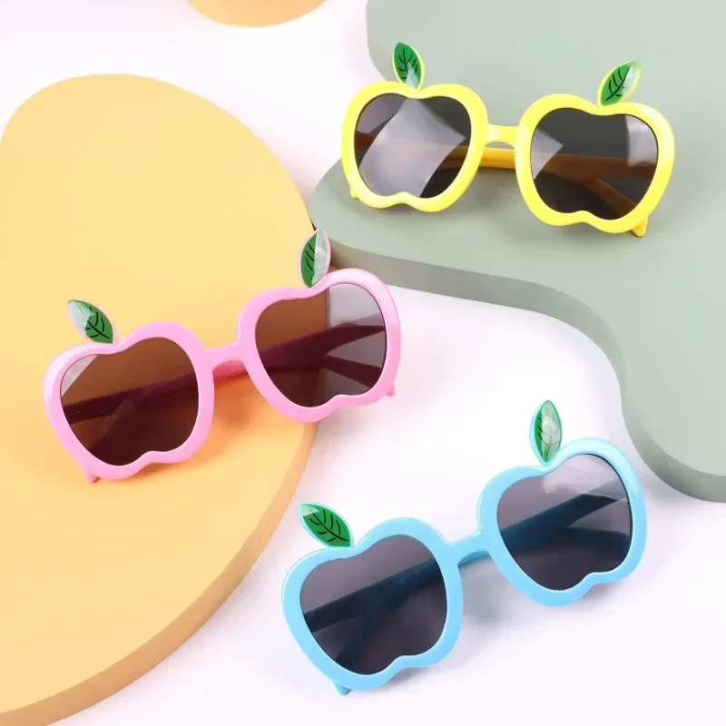 Cute Apple-Shape Children's Sunglasses Trendy Beach Sun Glasses UV400 Girls Boys Eyeglasses Outdoor Shades Decoration Eyewear