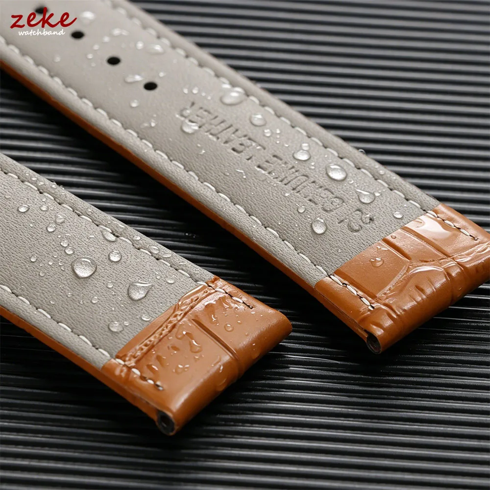 Bamboo Pattern Leather Watchband - Universal Design, Multiple Sizes Available