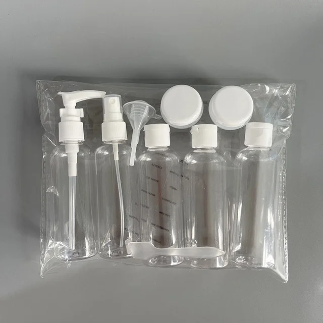 11PCS Travel Refillable Bottle Set Container Portable Cosmetic Lotion Toner Spray Shampoo Cream Tourism Supplies Set 2