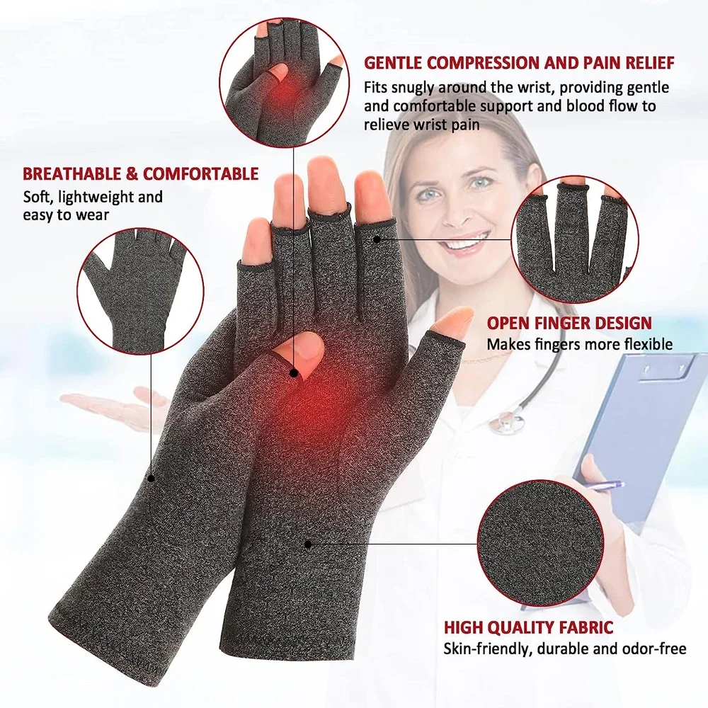 Gants Arthrose Femme Homme Conçus Par Des Médecins, Gants De Compression, Pour Soulager Les Douleurs Arthrose, Maladie De Raynaud, Syndrome Du Canal Carpien, Articulations Douloureuses [Gris, S