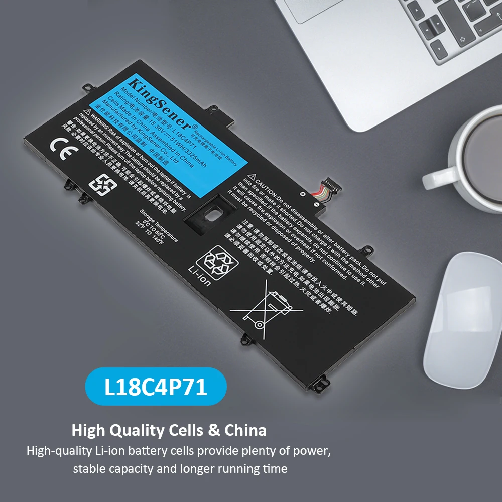 Kingsener L18m4p72 L18c4p71 Bateria para Lenovo Thinkpad x1 Carbono 7th2023 2023 Séries L18l4p71 Skb10k97642 02dl004 02dl005 - Imagem 3