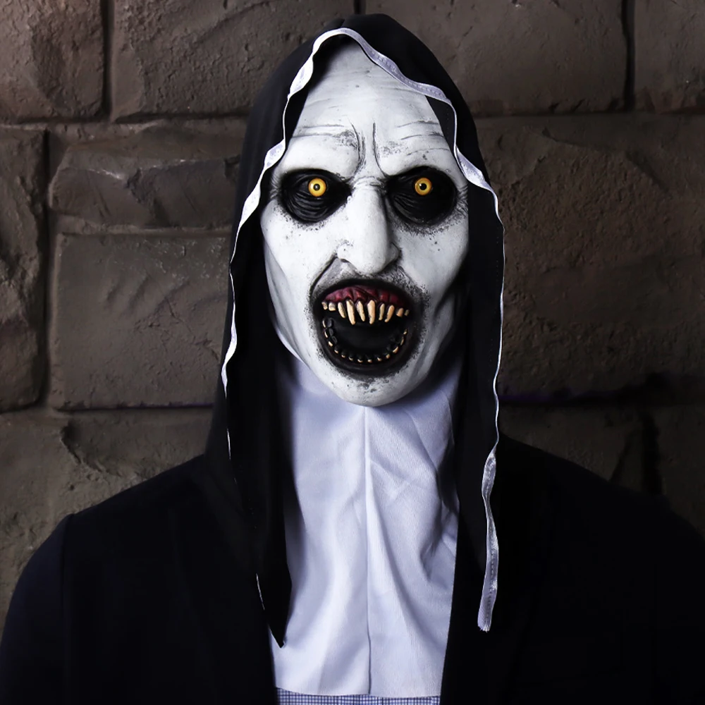 Halloween Masken Kaufe Nonne Horror Maske Kapuze Helm Valak Halloween  Gruselige Cosplay Kostüme Prop Party Zum Preis Ab 11 The Nun, image size:1000x1000