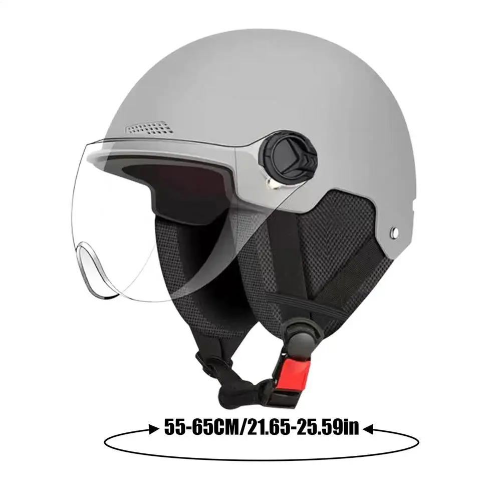 Casque De Scooter électrique - Adulte/enfant - Tour De Tête 55-65 Cm - Léger, Respirant, Protection UV - Noir/blanc/gris/rose