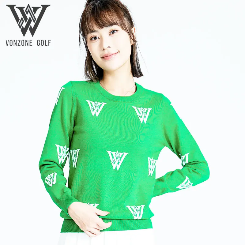 Autumn Winter For Women Clothing Long Sleeves Round Neck Golf Sweater Outdoor Sports Fashion Casual Knitted Warm Sweate Shirt