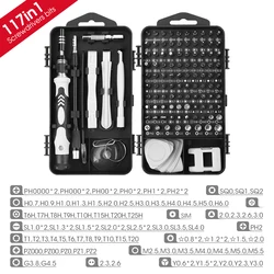Precision Screwdriver Set - Magnetic Tool Kit for Cell Phone and Watch Repair (117 IN SET)