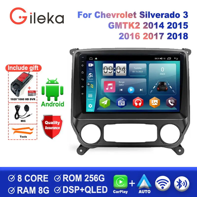 

Автомобильный Android 13 для Chevrolet Silverado 3 GMTK2 2014 2015 2016 2017 2018 автомобильное радио стерео Мультимедийный плеер GPS навигация 2din