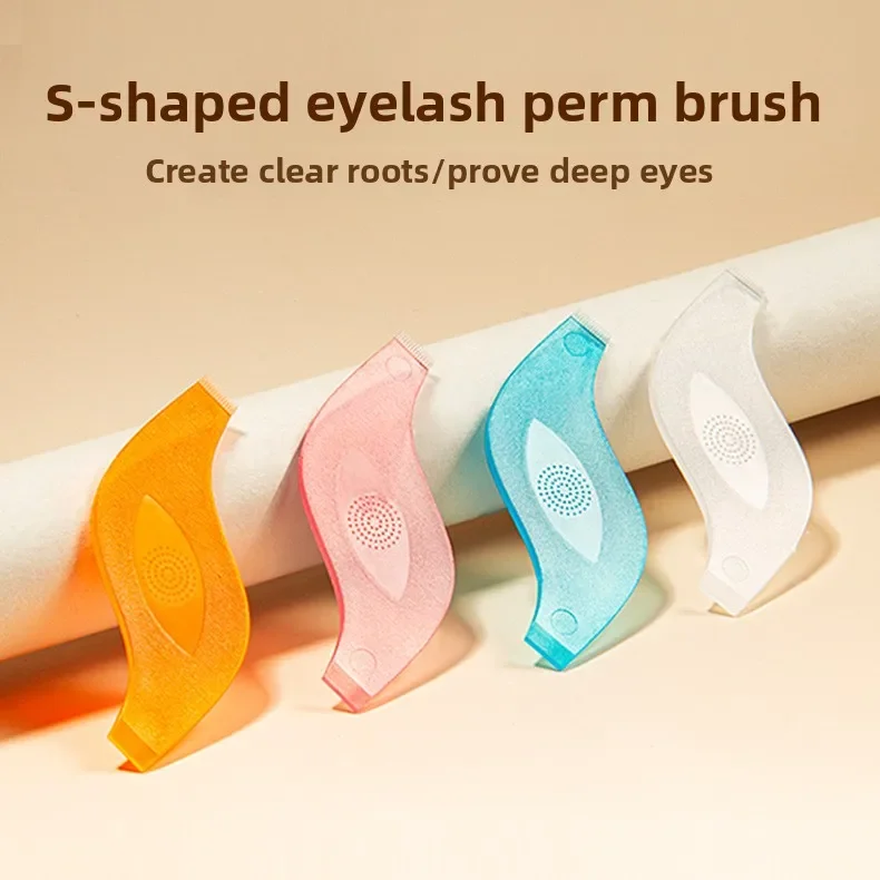 Description Picture 2 of item10pcs Makeup Eyelash Brushes Reuseable Plastic Clean Comb S Shape Lashes Lifting Curler Eye Lash Extension Perm Eyelashes Tool