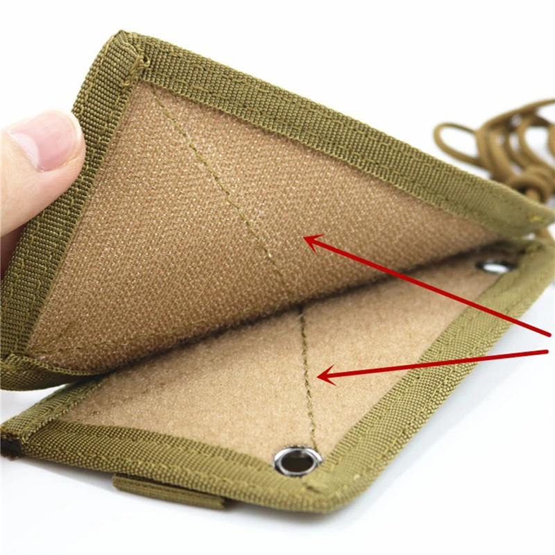 ID Card Holder Tactical Multi Functional Portable ID Card Case Patch Neck Lanyard And Credit Organizer